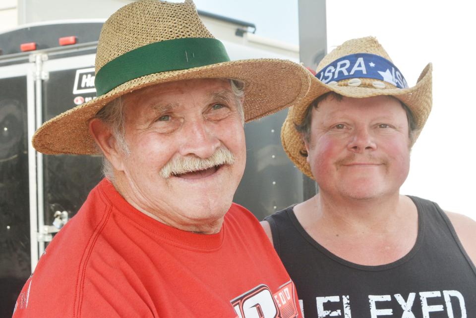 Chenoa's Dean Nagle, left, and Terry Waber of Pontiac are having a good time at last year's Prairie Dirt Classic. Nagle was a long-time race fan who passed away on April 23. Nagle will be remembered as a person that could brighten up a room with his warm smile and always willing to help a person in need.