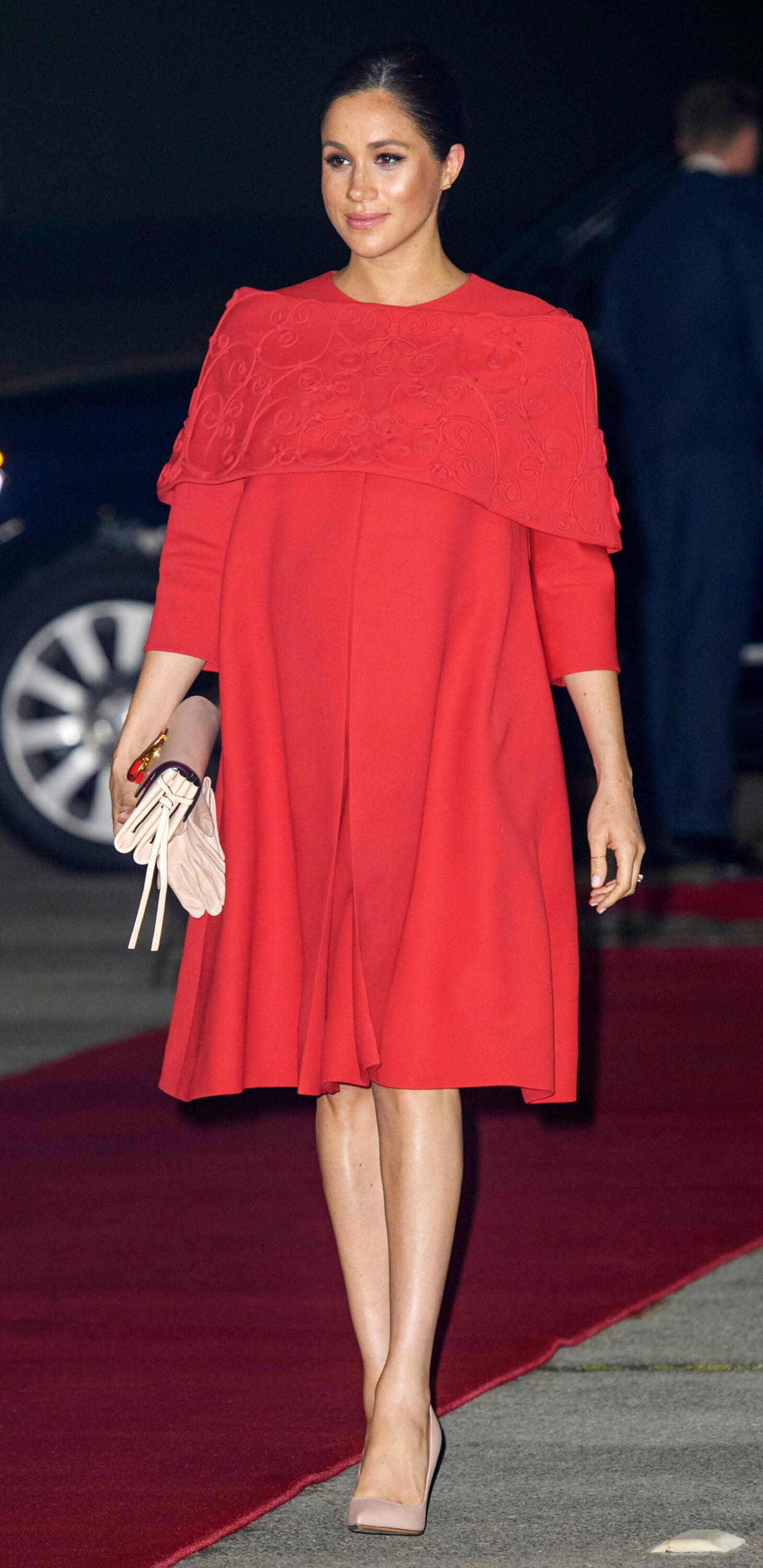 Meghan arrives at Casablanca airport in Casablanca, Morocco.