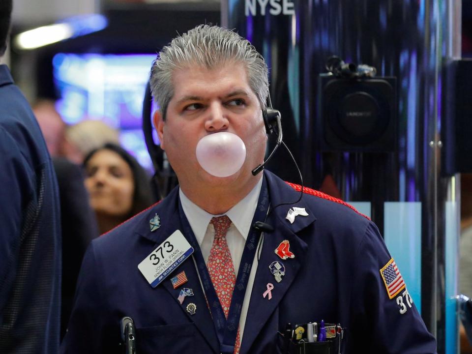 Traders work on the floor of the New York Stock Exchange (NYSE) in New York City, U.S., May 24, 2016.