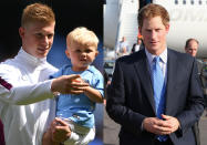 <p>Belgian midfielder Kevin De Bruyne and the newlywed Prince Harry </p>