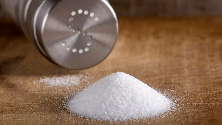 pile of table salt