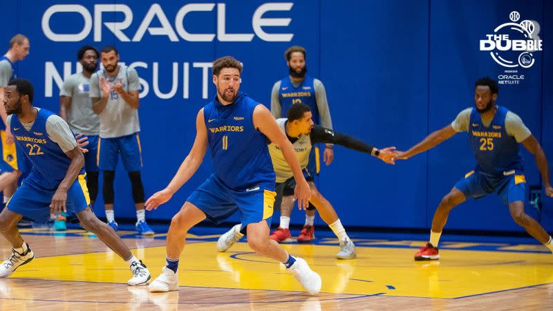 ▲勇士官方曬出當家射手「K湯」Klay Thompson訓練照。（圖／取自Golden State Warriors官方推特）