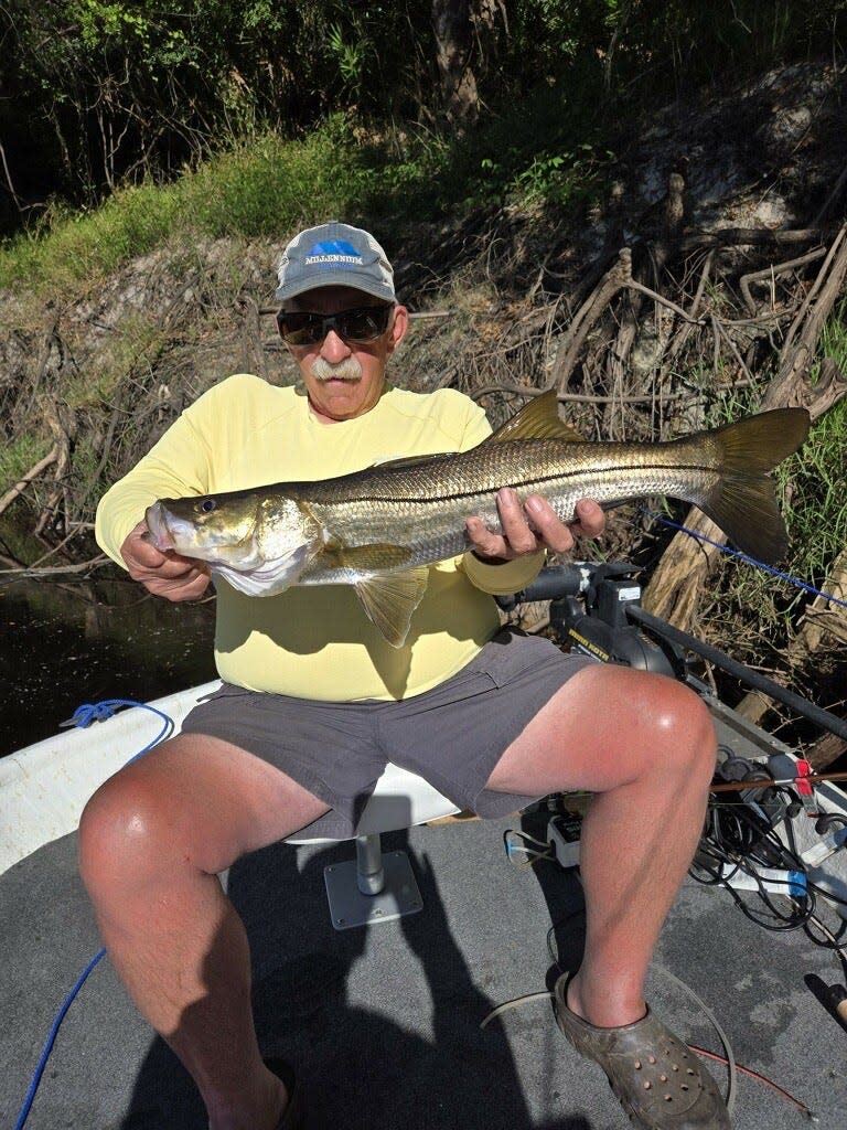 Bernie Hildebrand of Miles City, Montana, caught this snook on the Peace River while out in a trip with Jim Childress.