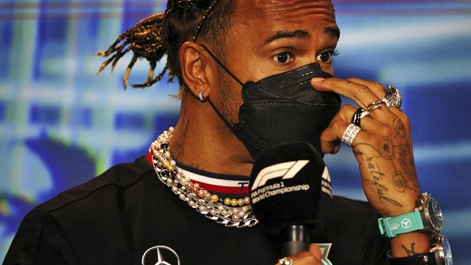 #44 Lewis Hamilton (GBR, Mercedes-AMG Petronas F1 Team), F1 Grand Prix of Miami at Miami International Autodrome on May 6, 2022 in Miami, United States of America. (Photo by Anthony Rew/DPPI via HIGH TWO) Photo by: HOCH ZWEI/picture-alliance/dpa/AP Images