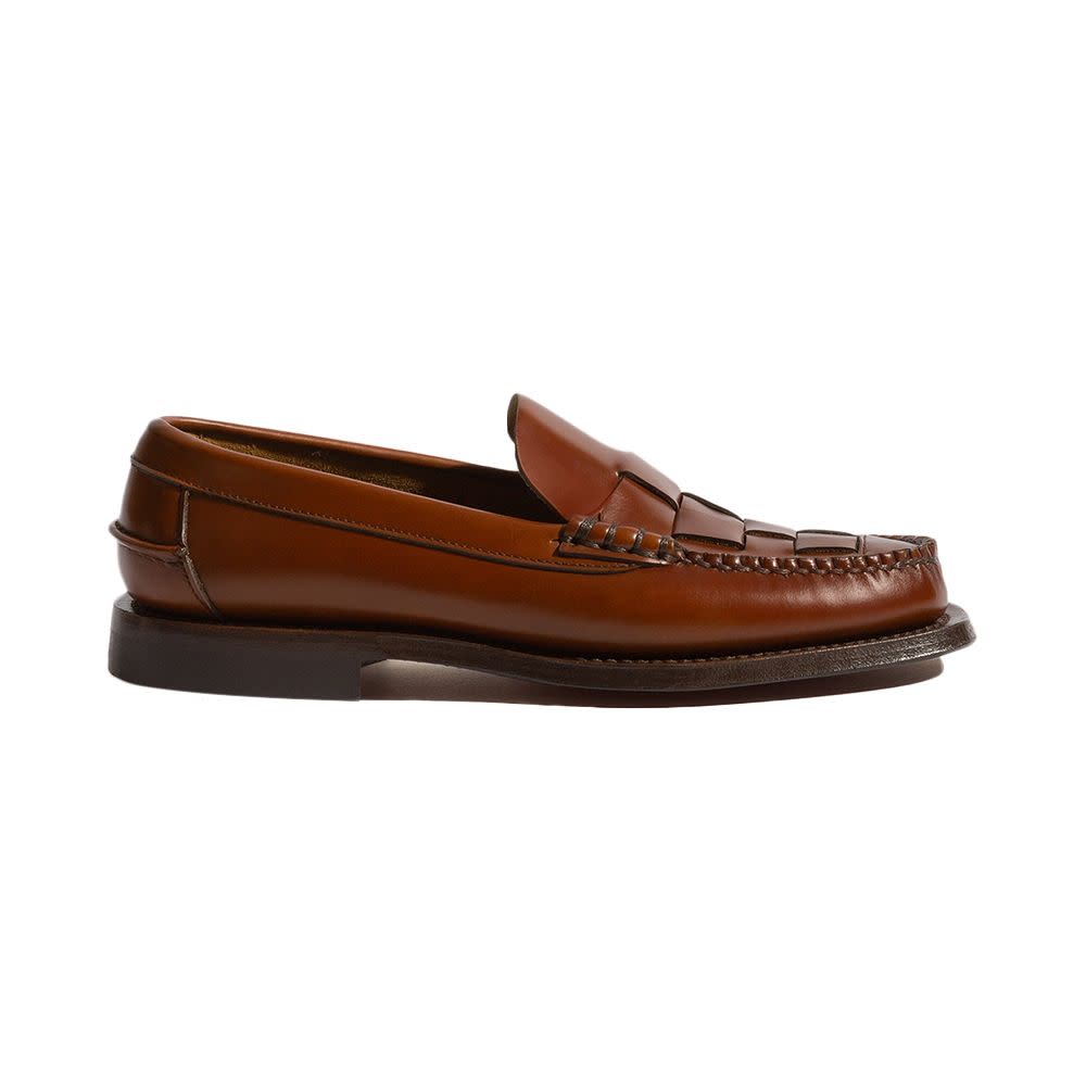 <p><a href="https://hereustudio.com/products/nombela-interwoven-detail-slip-on-loafer-tan" rel="nofollow noopener" target="_blank" data-ylk="slk:Shop Now;elm:context_link;itc:0;sec:content-canvas" class="link rapid-noclick-resp">Shop Now</a></p><p>Nombela Loafers</p><p>hereustudio.com</p><p>€480.00</p>