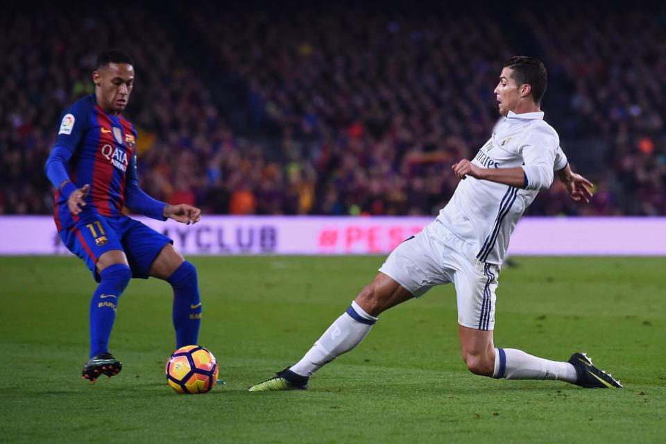 El Calsico rivals Neymar and Ronaldo back in 2016 (AFP via Getty Images)