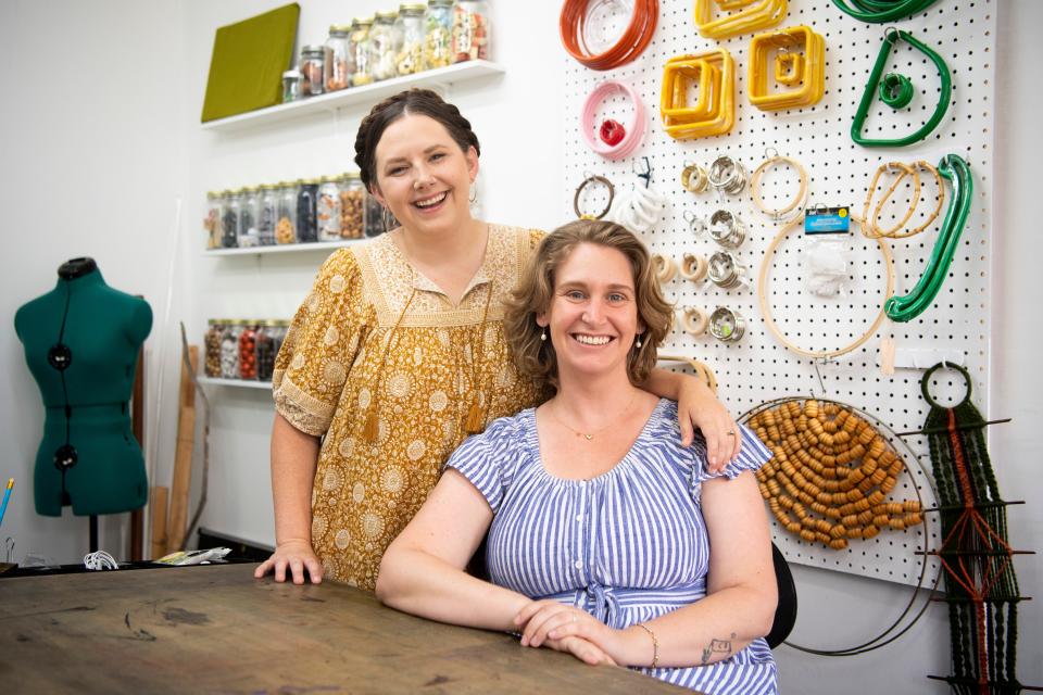 Taylor Bento and Victoria Walsh, photographed on Tuesday, June 7, 2022, run KnoxCrafts, which puts crafters together with fans for onsite workshops in a variety of local venues.