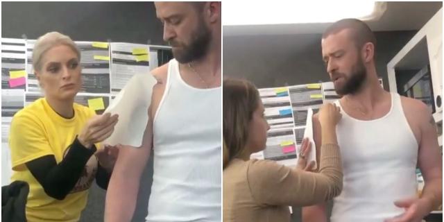 Justin Timberlake gets huge fake tattoo for new movie 'Palmer