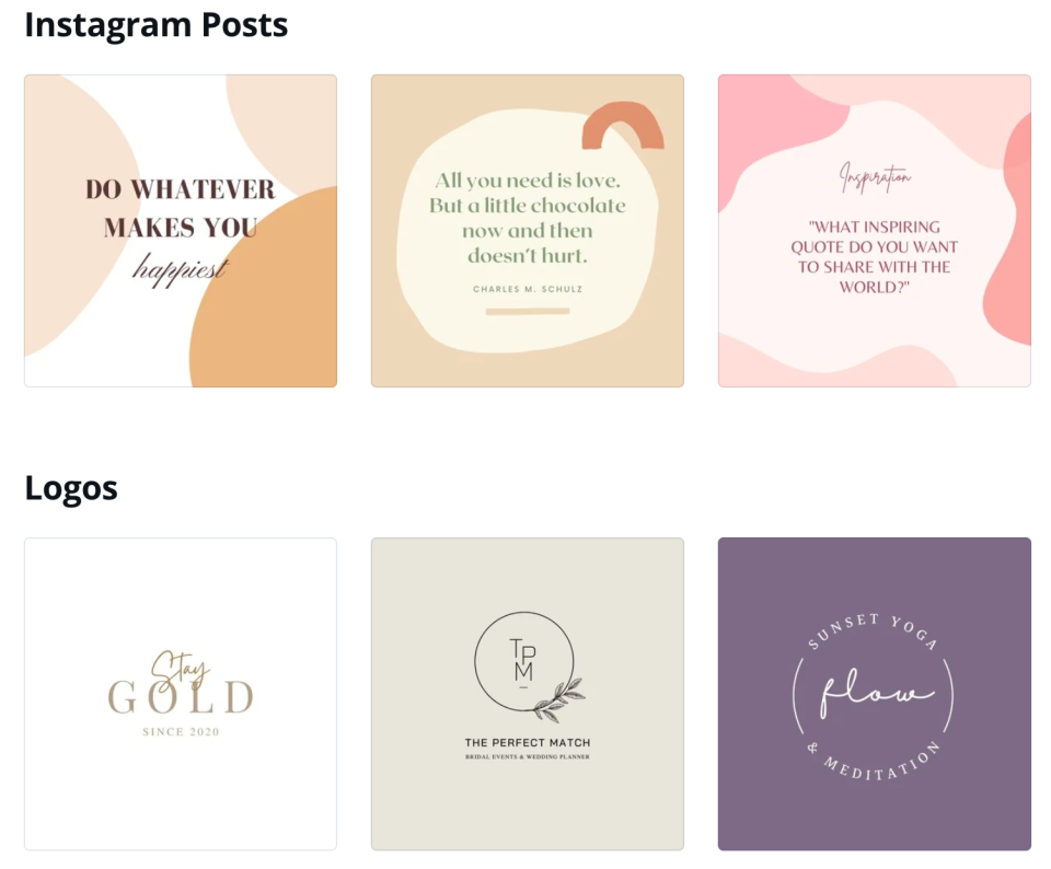 Canva templates to customise
