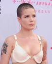 <p>At the 2017 Billboard Music Awards, Halsey gave off edgy chic vibes with her deep brown buzz cut.(Photo: FilmMagic) </p>