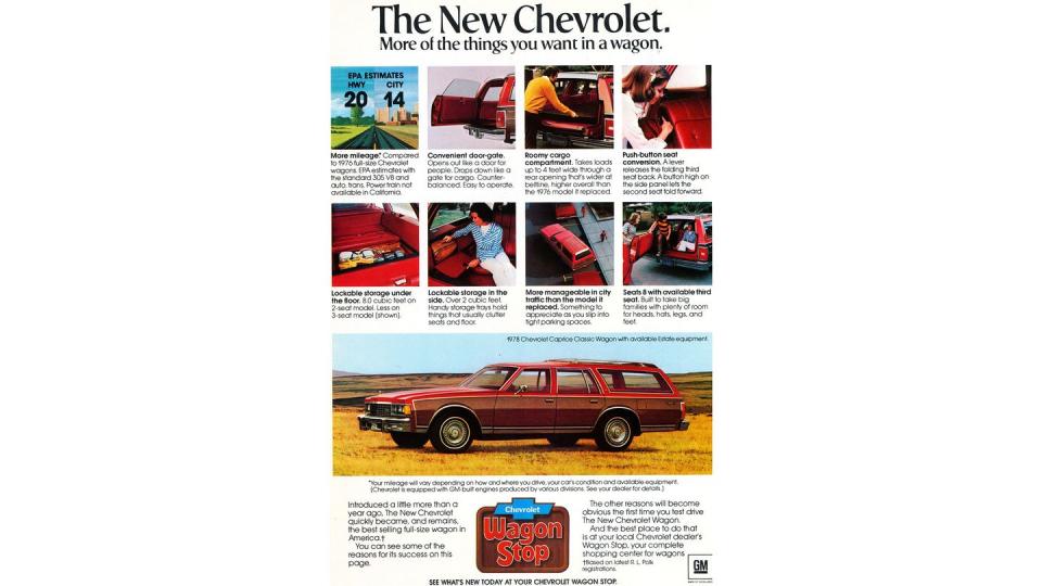 1978 full size chevrolet wagons magazine advertisement