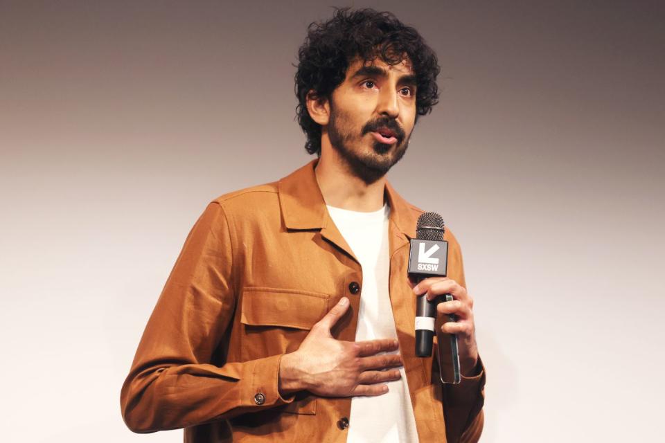 <p>Roger Kisby/Getty Images for Universal Pictures</p> Dev Patel on March 11, 2024