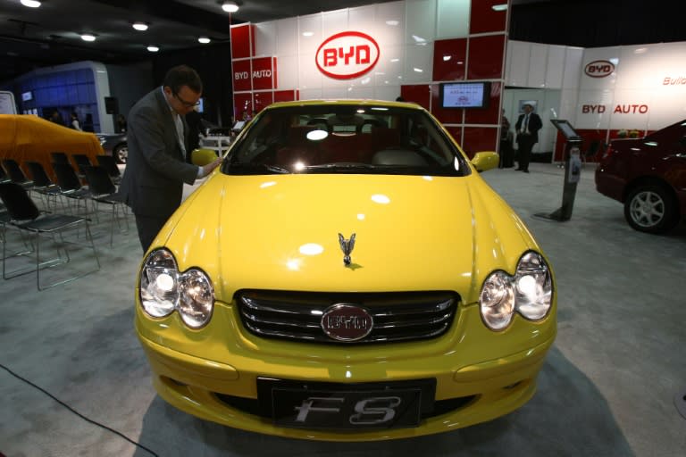 The F8 car from China's BYD is seen at the North American International Auto Show in Detroit, in 2008