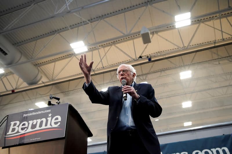 FILE PHOTO: Democratic 2020 U.S. presidential candidate Senator Bernie Sanders attends a campaign event in Carson City