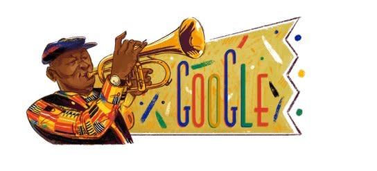 Google celebrates the life of Hugh Masekela with one of its famous doodles (Google )