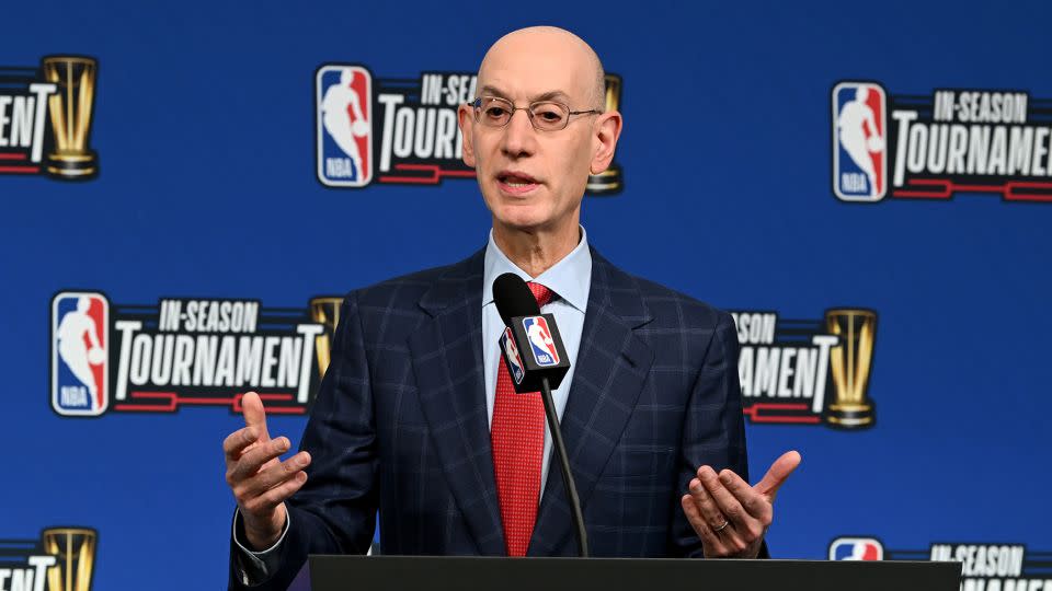 NBA commissioner Adam Silver says he 'worries for young people', but the NBA is embracing the world of sport betting. - Candice Ward/USA TODAY Sports/Reuters