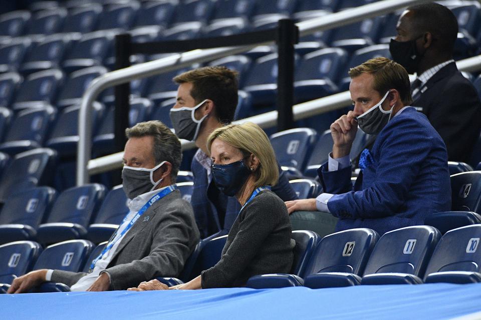 Detroit Lions owner and chairman Sheila Ford Hamp before a game against the New Orleans Saints at Ford Field, Oct. 4, 2020.