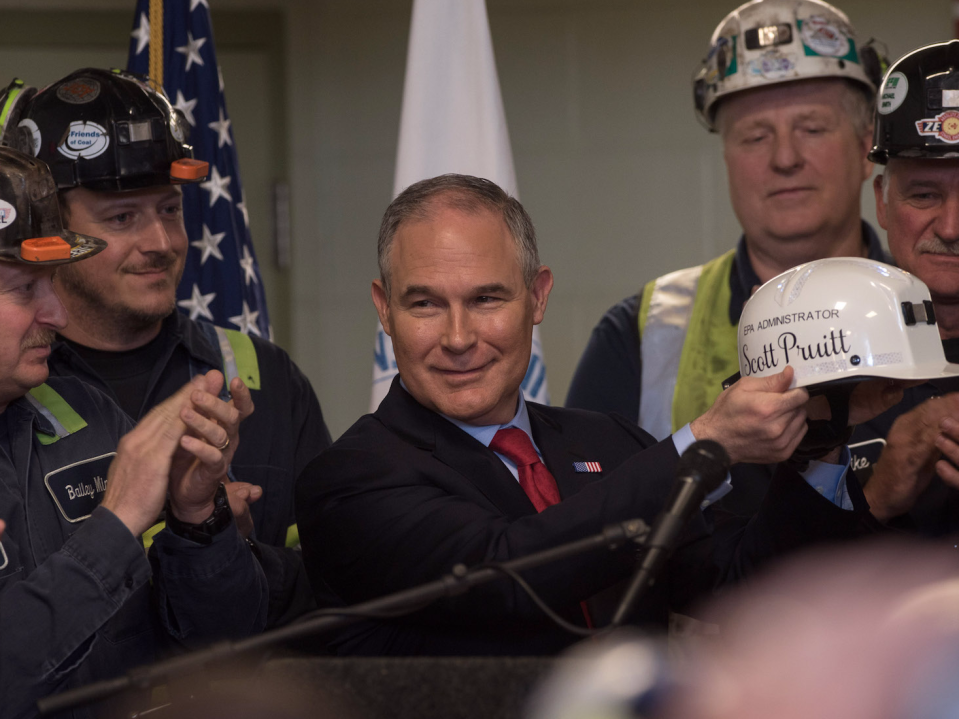 scott pruitt climate change epa