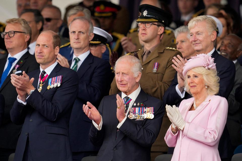 Prince William, King Charles and Queen Camilla attend a UK national commemorative event to mark the 80th anniversary commemorations of D-Day Landings in 1944.