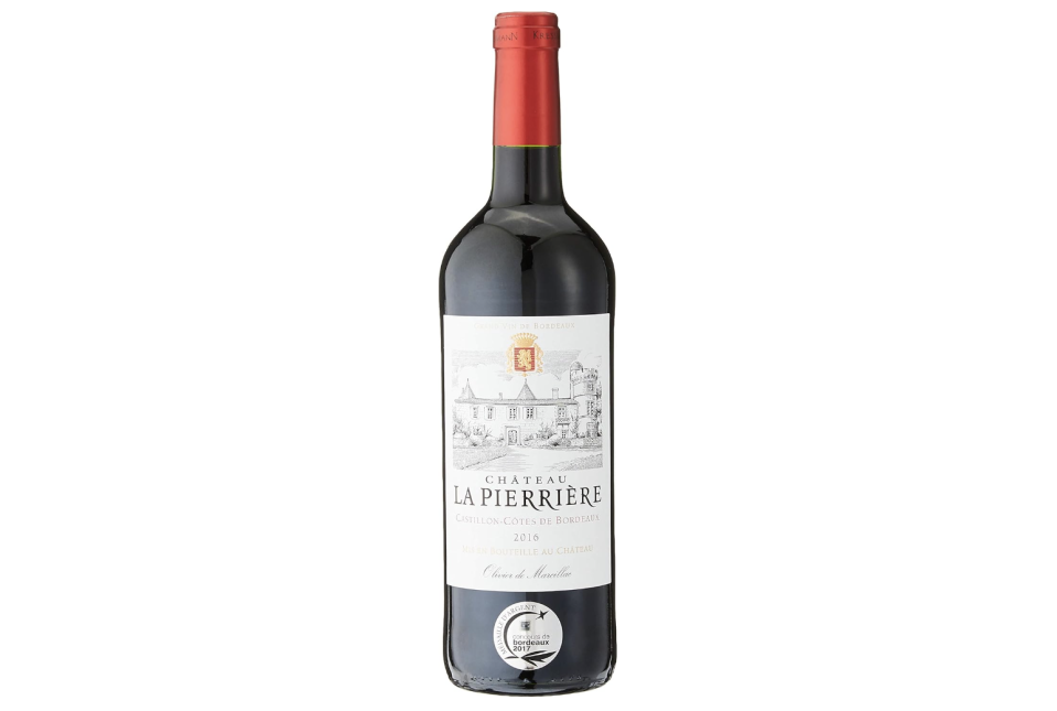  Chateau La Pierriere Castillon Cotes de Bordeaux Rouge, Red Wine, 750ml (Photo: Amazon)