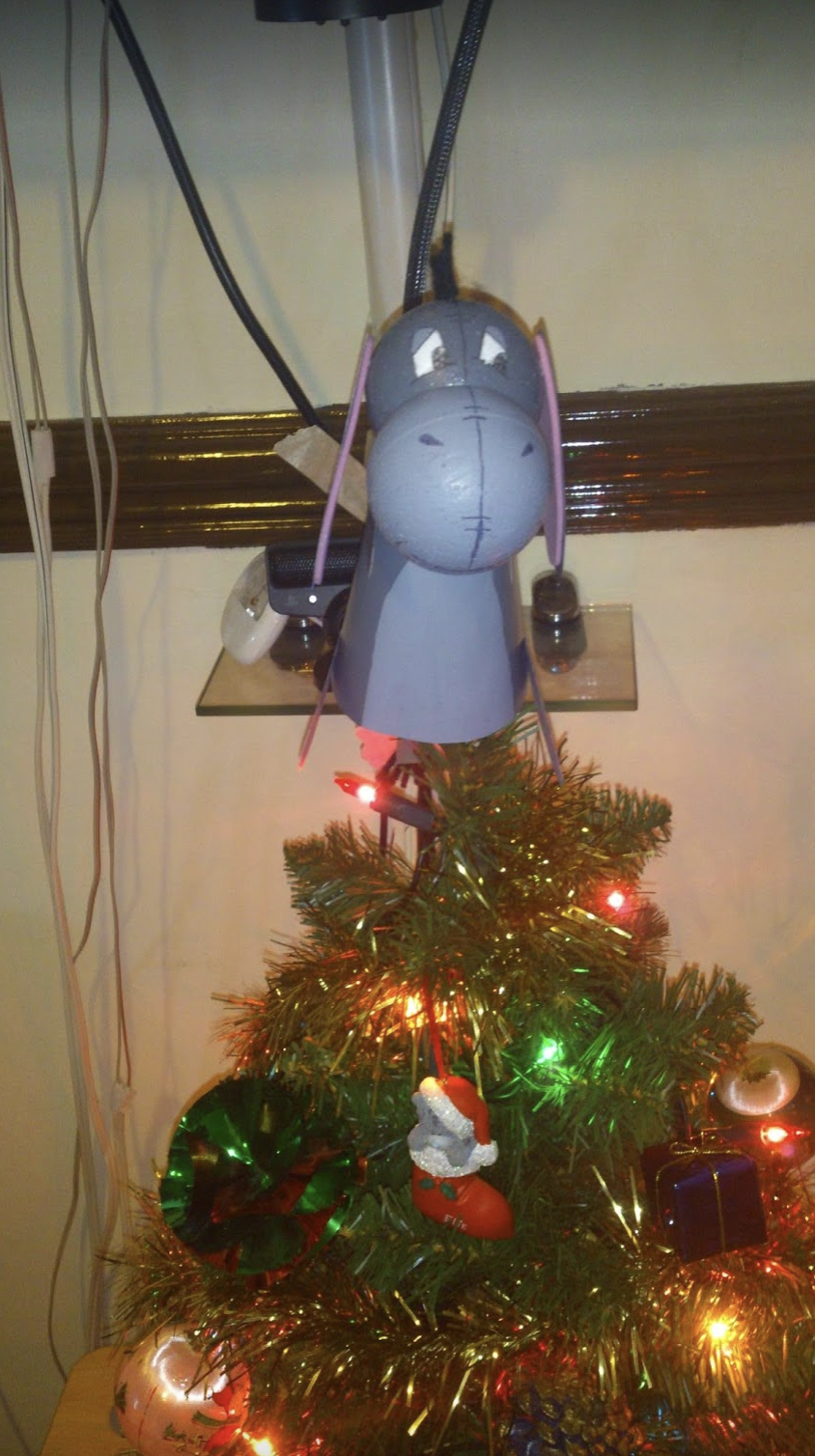 eeyore as the christmas tree topper