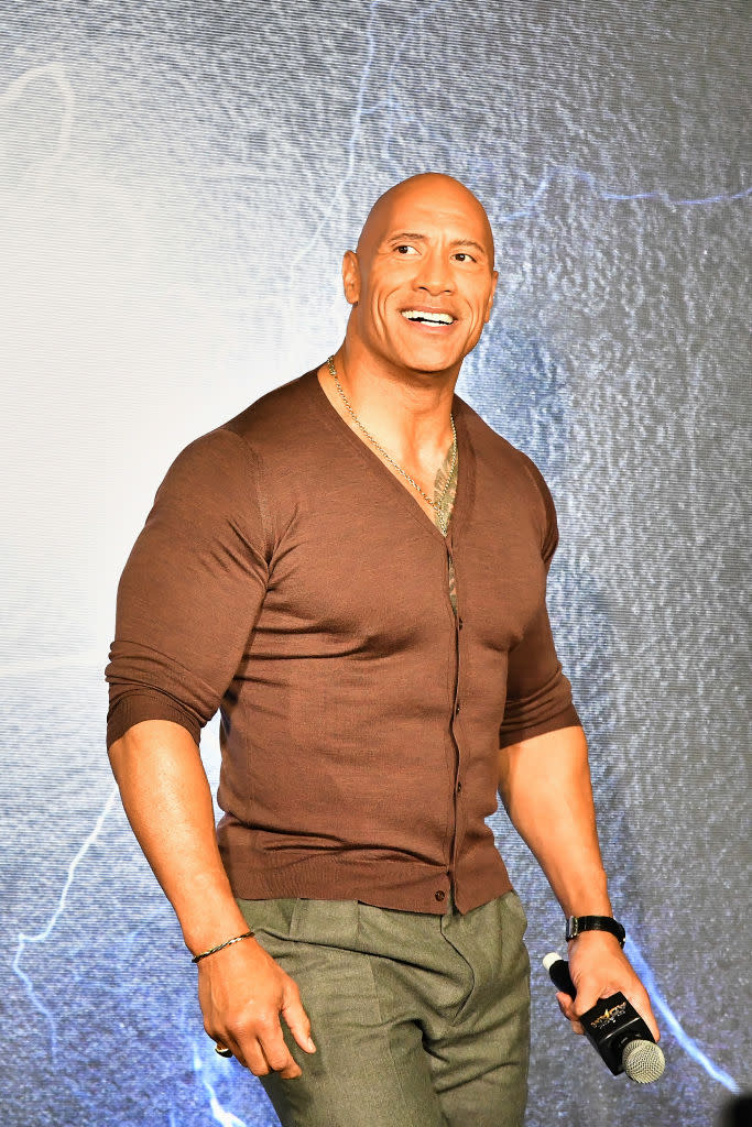 Dwayne Johnson only managed to secure ninth spot this year, pictured in October 2022. (Getty Images)