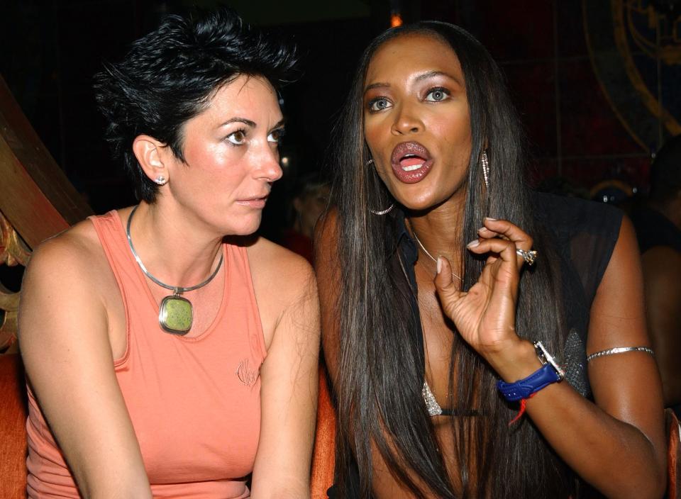 Ghislaine Maxwell and Naomi Campbell in 2002 (Getty Images)