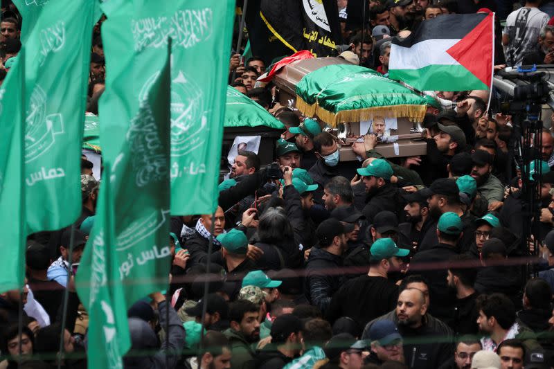 Funeral of deputy head of Hamas, Saleh al-Arouri, in Beirut