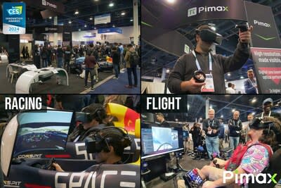 Pimax On-site Demo with Flight and Racing Sim Rigs at CES 2024