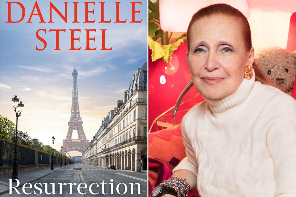 <p>Brigitte Lacombe</p> Danielle Steel and the cover of her latest book, 