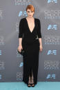 <p>A plunging neckline and glittering details made for the perfect red carpet look for Bryce Dallas Howard.</p>