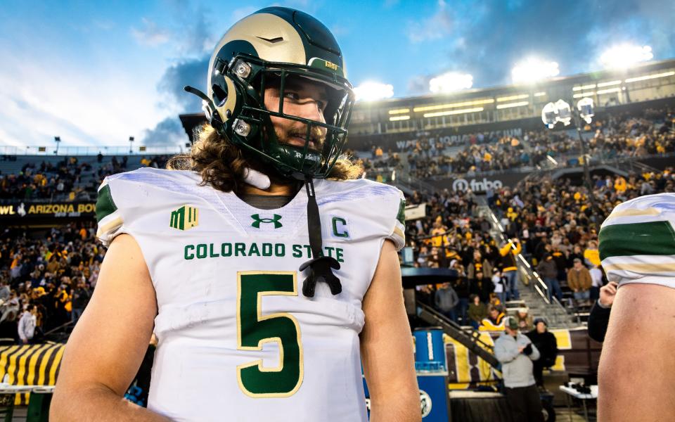 Colorado State football player Dallin Holker is heading for the NFL draft.