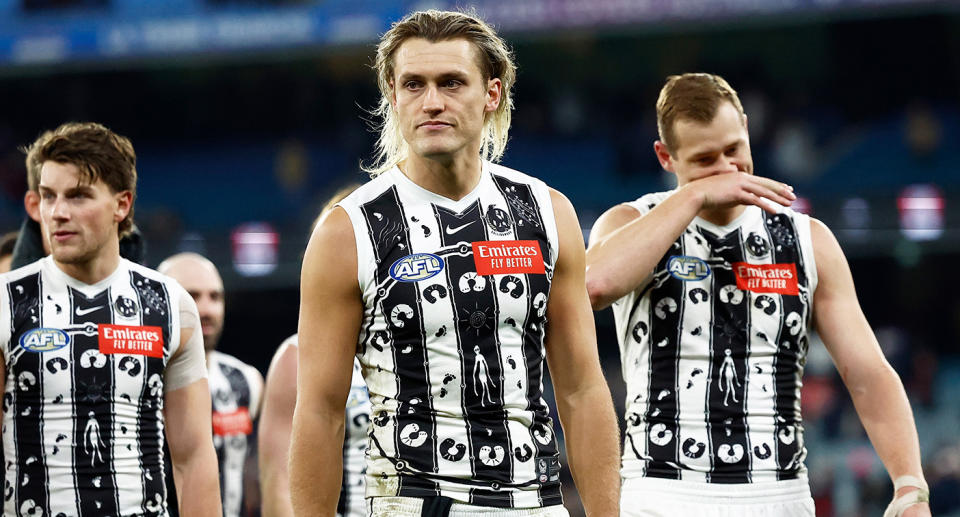 Darcy Moore's form for Collingwood has come under question numerous times in 2024. Pic: Getty