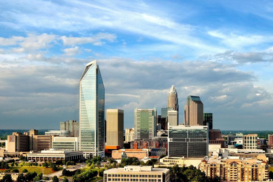 Charlotte skyline as photographed in 2011.