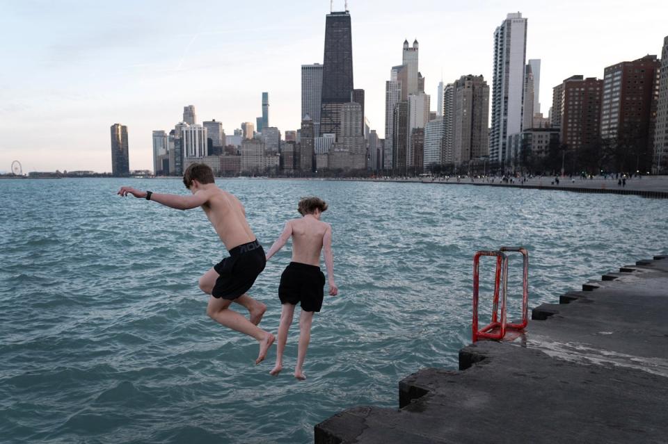 Temperatures in Chicago, Illinois soared past 70F on Monday and Tuesday (Getty Images)