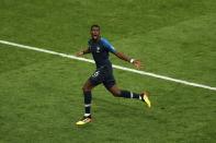 <p>Paul Pogba celebrates France’s third goal. (Photo by Catherine Ivill/Getty Images) </p>