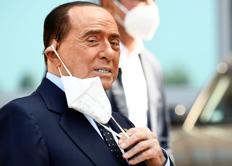Former Italian Prime Minister Silvio Berlusconi is discharged from Milan's San Raffaele hospital