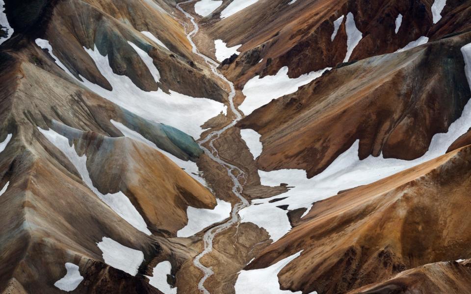 View of a river bed in Landmannalaugar, Iceland - Getty