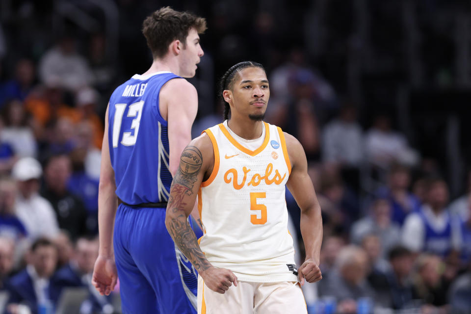 Zakai Zeigler and Tennessee are headed to the Elite Eight. (Mike Mulholland/Getty Images)
