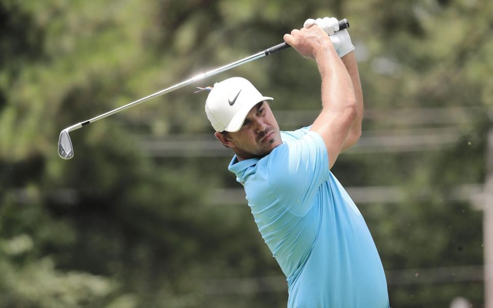 Brooks Koepa off the tee in Memphis - Brooks Koepka shoots an eight-under 62 to lead WGC St Jude Invitational after taking swipe at 'cowardly' rivals - SHUTTERSTOCK