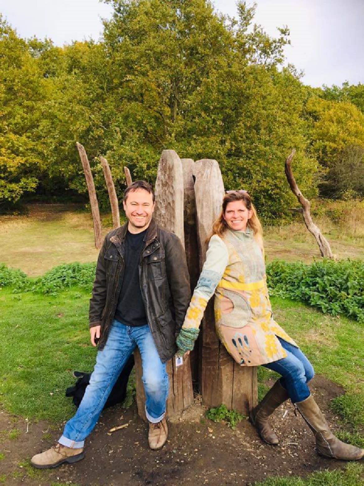 Dan Bevan and partner Inge-Lise Nygaard (Dan Bevan/PA)