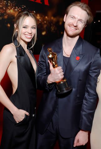 <p>Stefanie Keenan/VF24/WireImage</p> Claudia Sulewski and Finneas O'Connell at the 'Vanity Fair' Oscars party in Beverly Hills on March 10, 2024