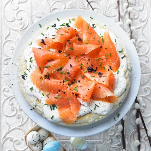 Jumbo salmon blini