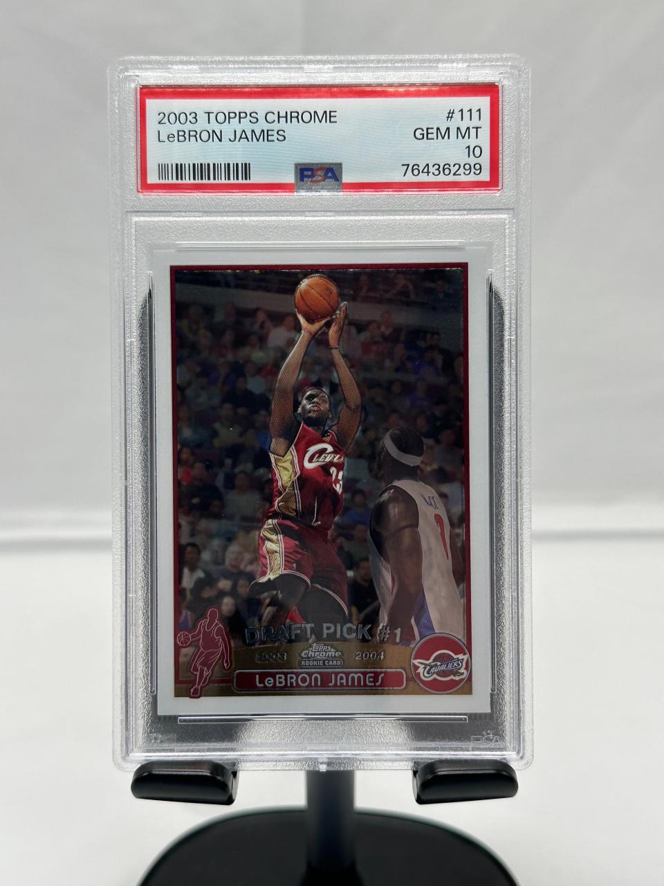 The a PSA10 Tops Lebron James Rookie Card sold by 1st Edition Collectibles to Matt Rife