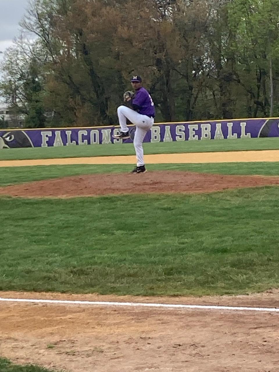 Monroe pitcher Ohm Desai throws against South Plainfield in a baseball game on April 18, 2024