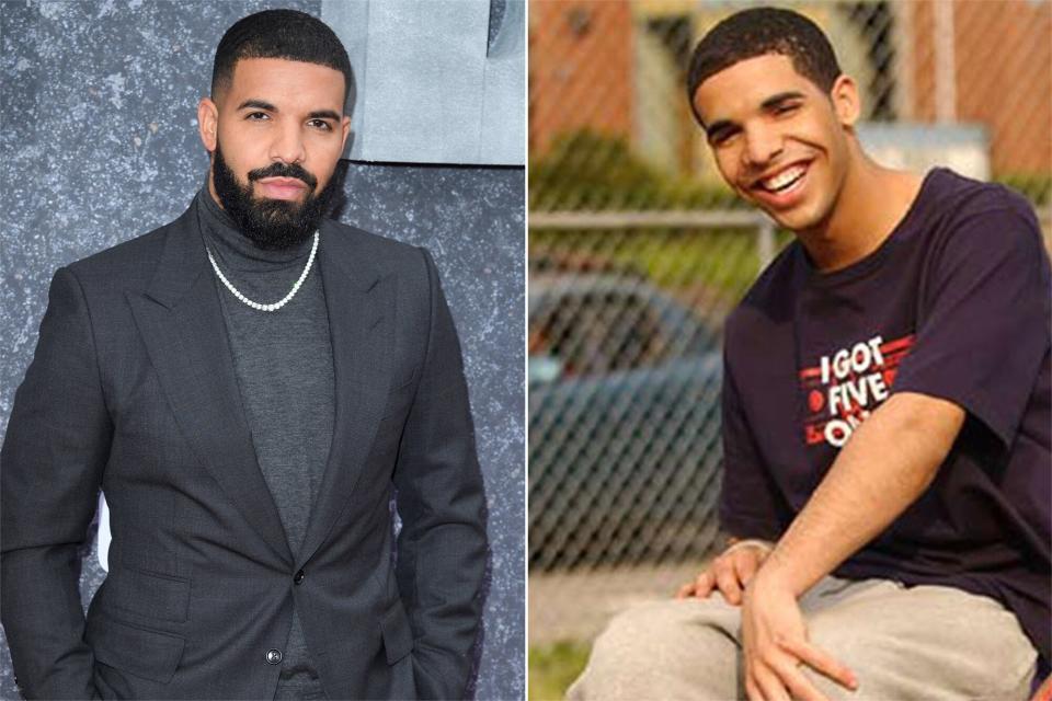 Drake in 2019; Drake on 'Degrassi: The Next Generation'