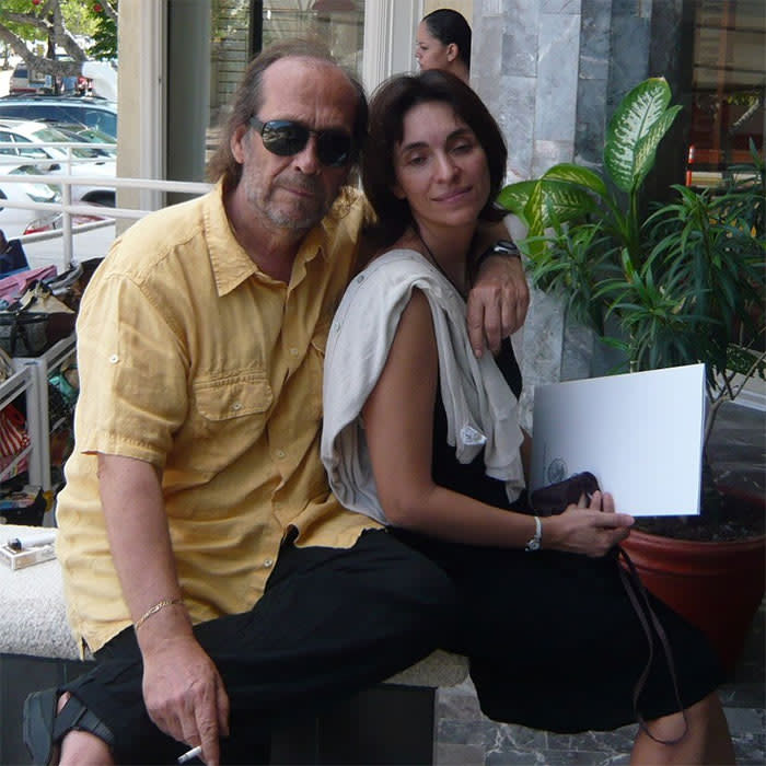 Paco de Lucía junto a Gabriela Canseco, su segunda esposa