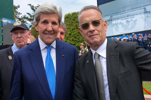 <p>Ammar Abd Rabbo/Abaca/Sipa via AP</p> John Kerry (left) and Tom Hanks