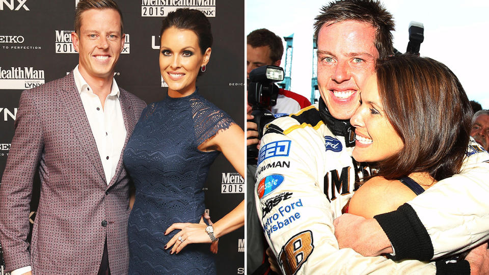 James Courtney, pictured here with wife Carys before their marriage breakdown.