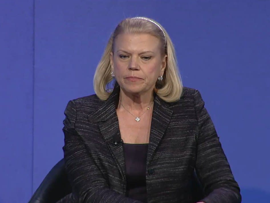 Ginni Rometty somber